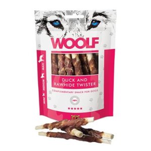 WOOLF pochúťka Duck&Rawhide twister 100g