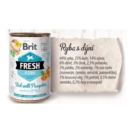 Brit Dog Fresh konz Fish with Pumpkin 400g
