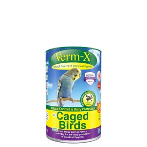 Verm-X Prírodné pelety proti črevným parazitom pre vtáky 100g