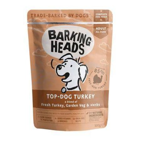 BARKING HEADS Top Dog Turkey vrecko 300g