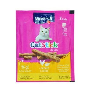 Vitakraft Cat pochúťka Stick Clasic Poultry/Liver 3ks