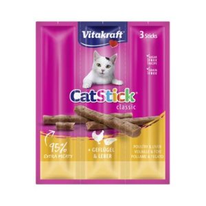 Vitakraft Cat pochúťka Stick Clasic Poultry/Liver 3ks