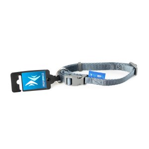 PROFIZOO Obojok popruh JEDNOBAREVNÝ (15mm x 25 – 35 cm) sivá