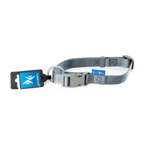PROFIZOO Obojok popruh JEDNOBAREVNÝ (25mm x 40 – 66 cm) sivá