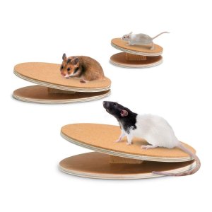 Karlie drevený cvičiaci disk s korkom pre hlodavce, priemer 25cm