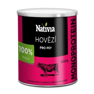 Nativia Konzerva hovädzia svalovina 800 g