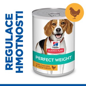 Hill’s Science Plan Perfect Weight konzerva pre dospelých psov s kuracím 363 g