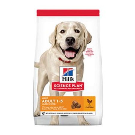 Hill’s Science Plan Light granule pre dospelých psov veľkých plemien s kuracím 18 kg