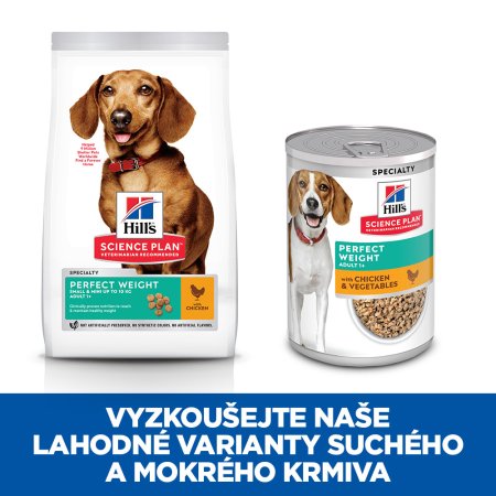 Hill’s Science Plan Perfect Weight pre malé dospelé psy s kuracím 6 kg