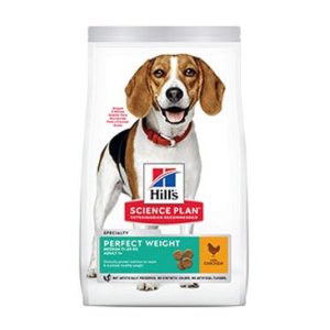 Hill’s Science Plan Perfect Weight pre stredné dospelé psy s kuracím 12 kg