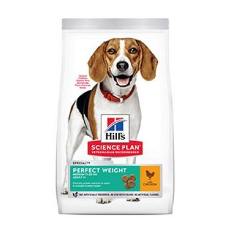Hill’s Science Plan Perfect Weight pre stredné dospelé psy s kuracím 12 kg