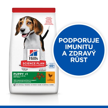 Hill’s Science Plan granule pre šteňatá stredných plemien s kuracím 14 kg