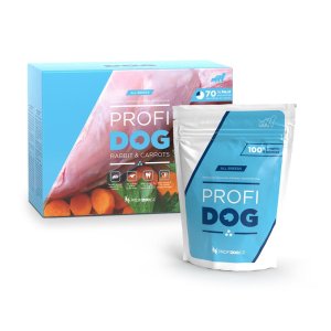 PROFIDOG vrecko kúsky s králičím a mrkvou v omáčke 12x100g