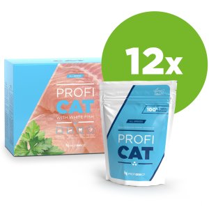 PROFICAT vrecko kúsky s bielou rybou v omáčke 12x100g (EXPIRÁCIA 09/2025)