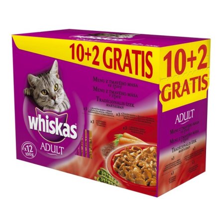 WHISKAS kapsička Klasický výber so zeleninou v šťave 12pack 1200 g