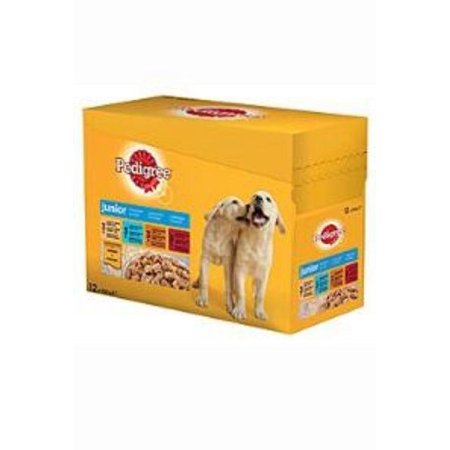 PEDIGREE vrecko Junior mixovaný výber s ryžou v želé 12pack 1200 g