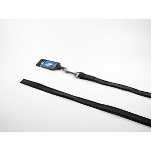 PROFIZOO Stopovacia šnúra pogumovaná s karabínou (15mm x 1000cm) čierna