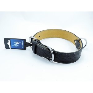 PROFIZOO Obojok HERRY zdobený vlisom (35mm x 60cm) čierna