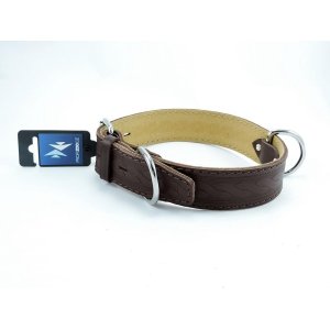 PROFIZOO Obojok HERRY zdobený vlisom (40mm x 65cm) hnedá