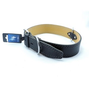 PROFIZOO Obojok HERRY obšitý (45mm x 80cm) čierna