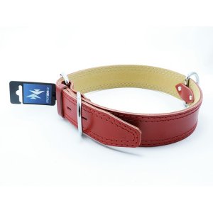 PROFIZOO Obojok HERRY obšitý (45mm x 80cm) červená