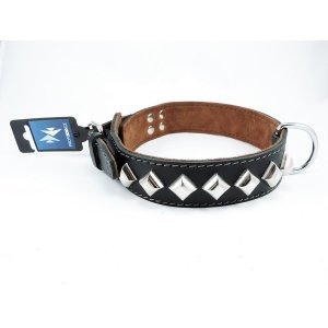 PROFIZOO Obojok MOLOSS, pyramídy 1r. (40mm x 60cm) čierna