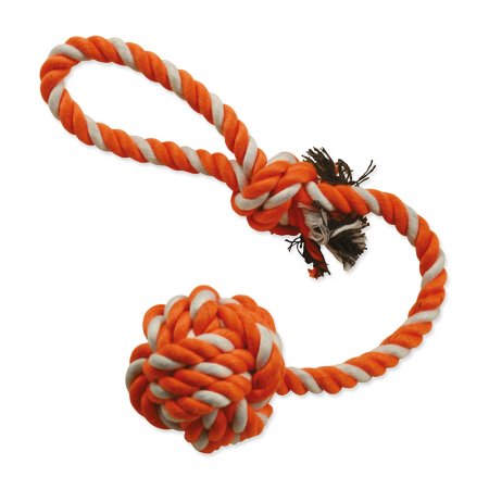 Preťahovadlo DOG FANTASY hádzacia oranžovo-biela 45 cm
