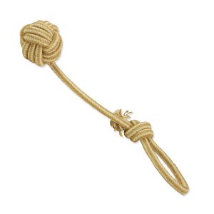 Preťahovadlo DOG FANTASY Juta lopta hádzacia 38 cm