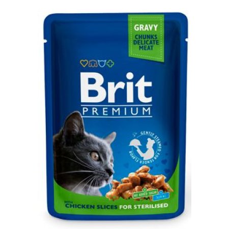 Brit Premium Cat Chicken Slices for Sterilised 100g