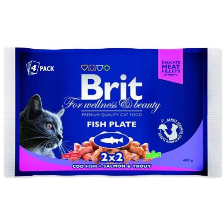 Brit Premium Cat Fish Plate 4 x 100g