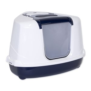 Toaleta MAGIC CAT Jumbo s krytom rohová modrá 59cm