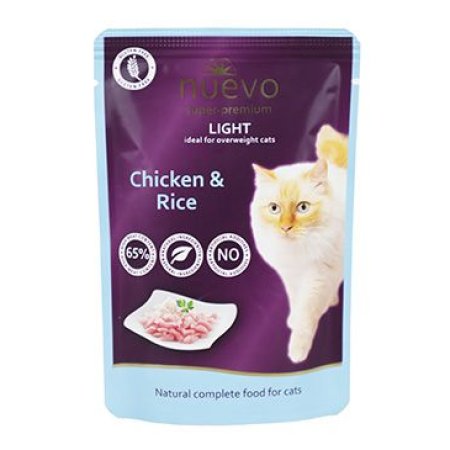 Nuevo mačka light kuracie s ryžou vrecko 85g