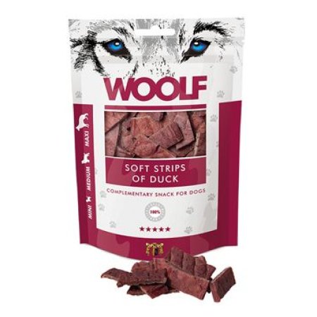 WOOLF pochúťka soft strips of duck 100g