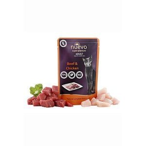 Nuevo mačka kuracie a hovädzie vrecko 85g