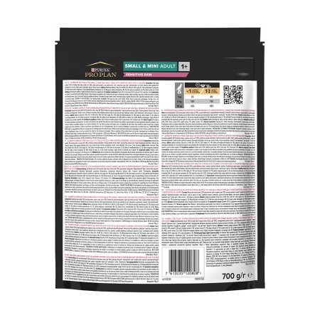 PRE PLAN Small & Mini Adult Sensitive Skin granule pre psov losos 700 g