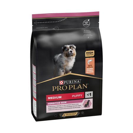 PRE PLAN Medium Puppy Sensitive Skin granule pre šteňatá losos 3 kg