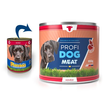 PROFIDOG konzerva hovädzie 850g