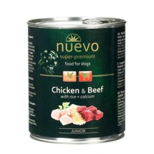 Nuevo pes junior kuracie a hovädzie konz. 800g