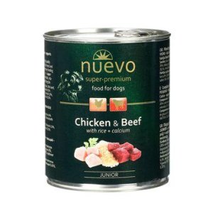 Nuevo pes junior kuracie a hovädzie konz. 800g