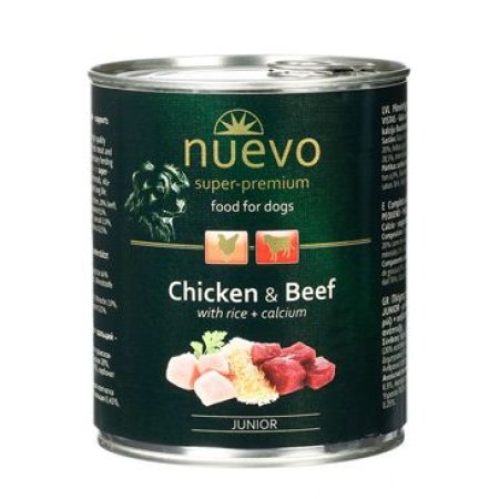 Nuevo pes junior kuracie a hovädzie konz. 800g