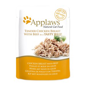 Applaws vrecko Cat JELLY kuracie prsia a HOVÄDZÍ v želé 70g