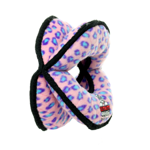 PROFIZOO Hračka Odolná Ultimate Preťahovadlo Štvorcestné Kruh Leopard ružové 17cm