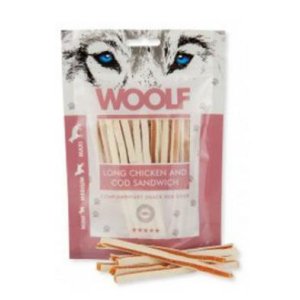 WOOLF pochúťka soft chicken, cod sandwich long 100g