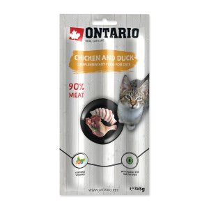 ONTARIO Stick pre mačky Chicken & Duck 15g