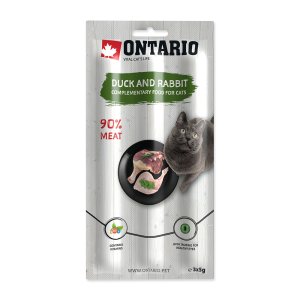 ONTARIO Stick pre mačky Duck & Rabbit 15 g