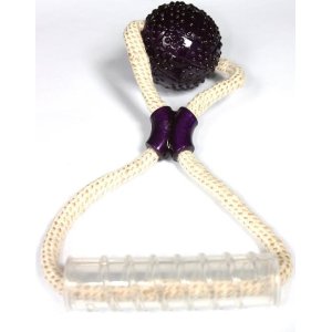 TPR preťahovadlo s loptičkou - fialové