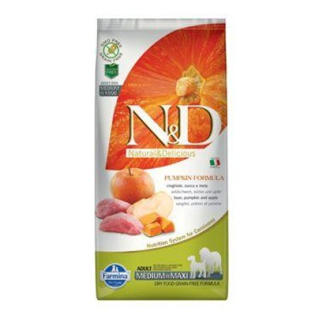 N&D Pumpkin Adult M/L Boar & Apple 12kg