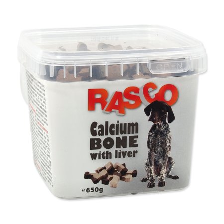 Pochúťka RASCO kosť kalciová s pečeňou 650g