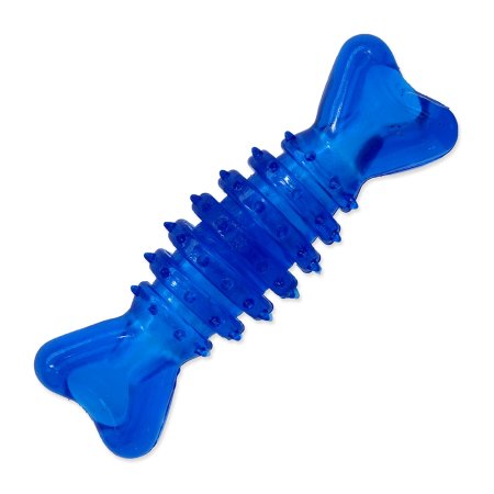 Hračka DOG FANTASY kosť gumová modrá 12 cm