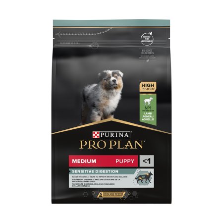 PRE PLAN Medium Puppy Sensitive Digestion granule pre šteňatá jahňacie 3 kg